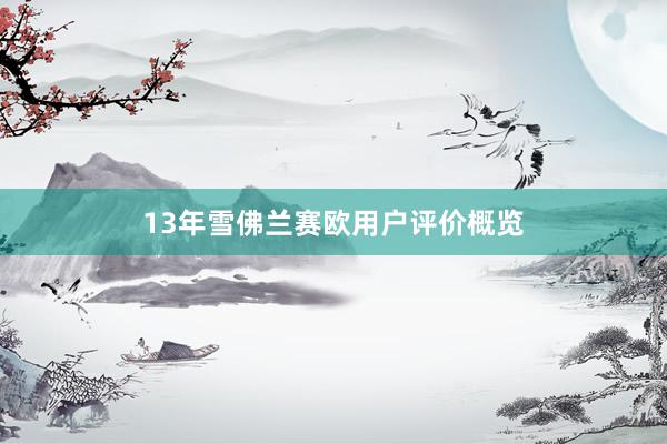 13年雪佛兰赛欧用户评价概览